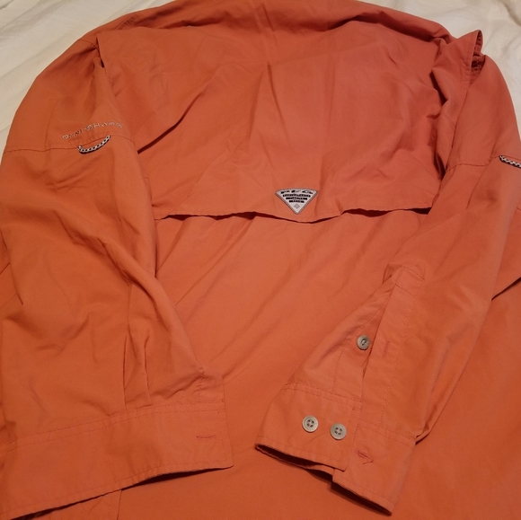 Columbia Long Sleeve Rust Orange M - Picture 4 of 4